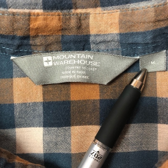 Mountain Warehouse Plaid Short Sleeve Shirt Size Med - Picture 2 of 7